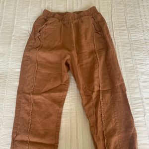 Cropped linen Pants